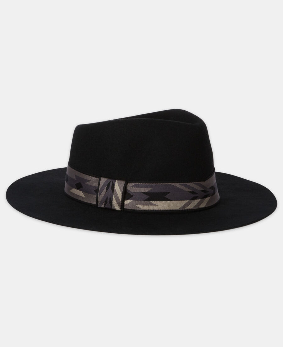 chapeau en laine noir