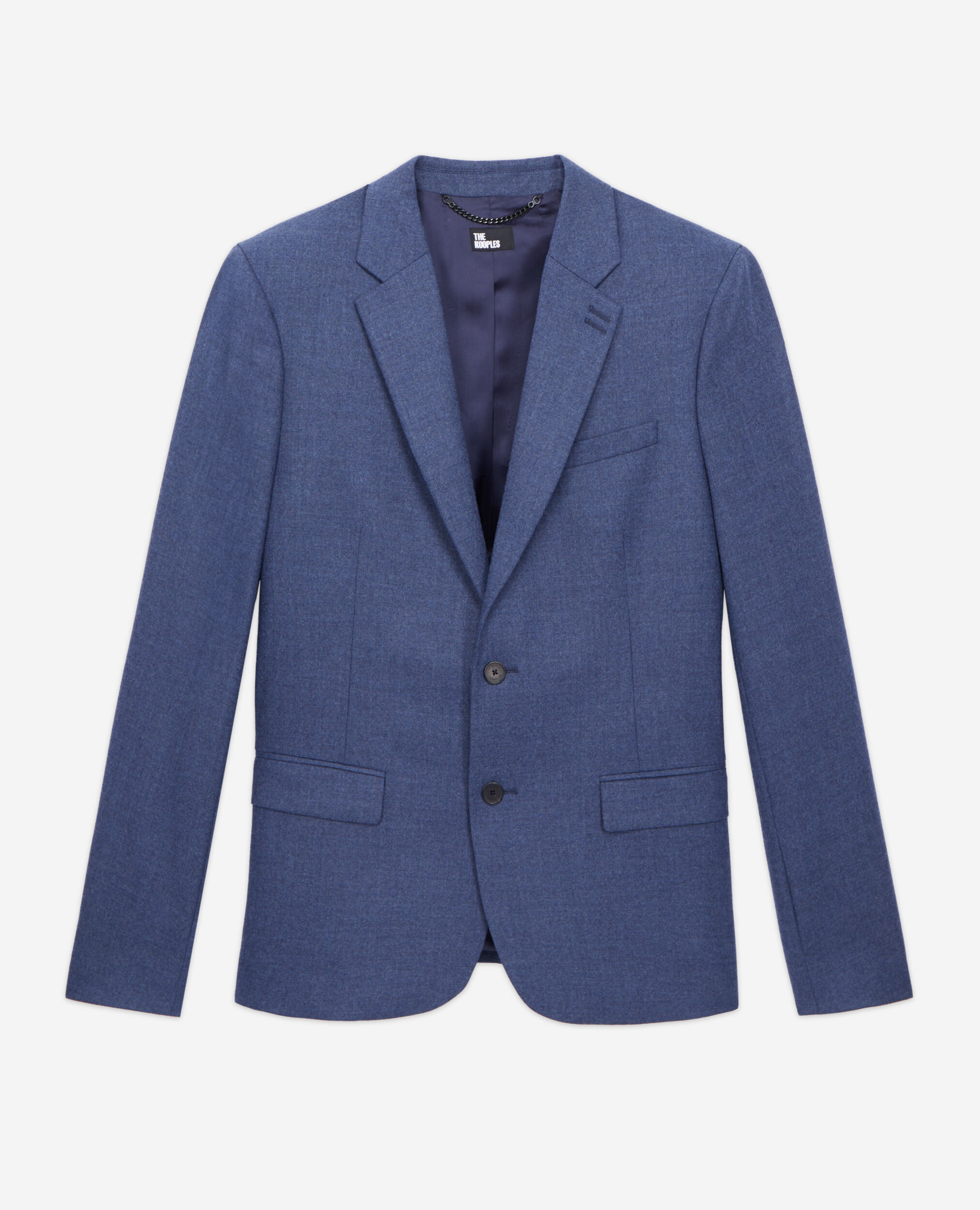 Blue flannel blazer, BLUE, hi-res image number null