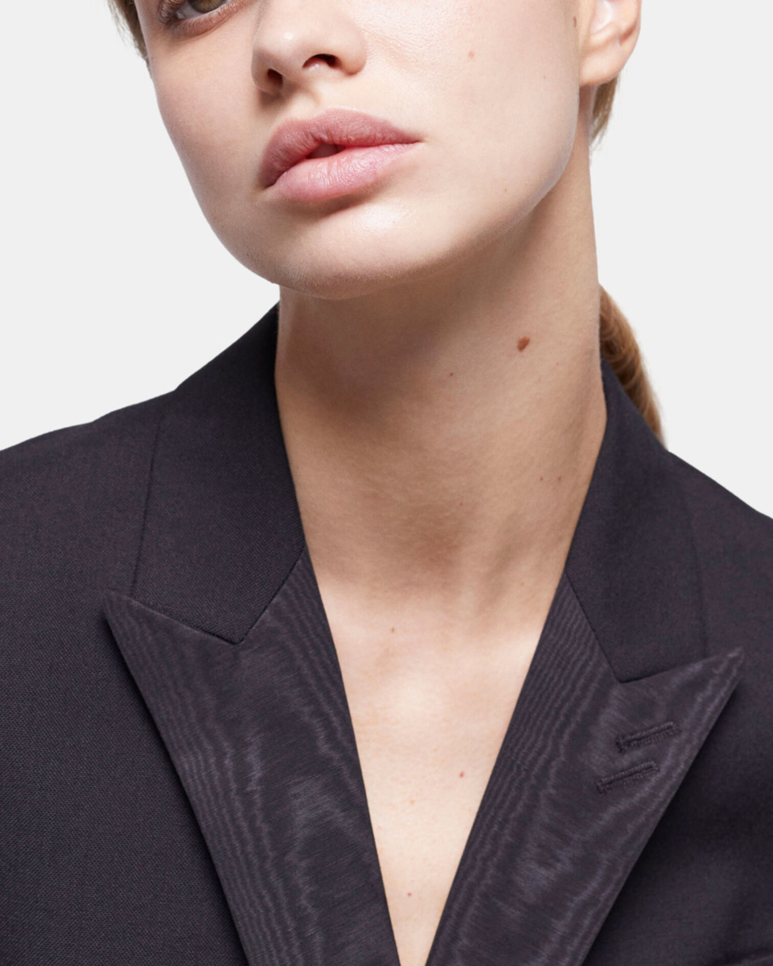 Black wool suit jacket, BLACK, hi-res image number null