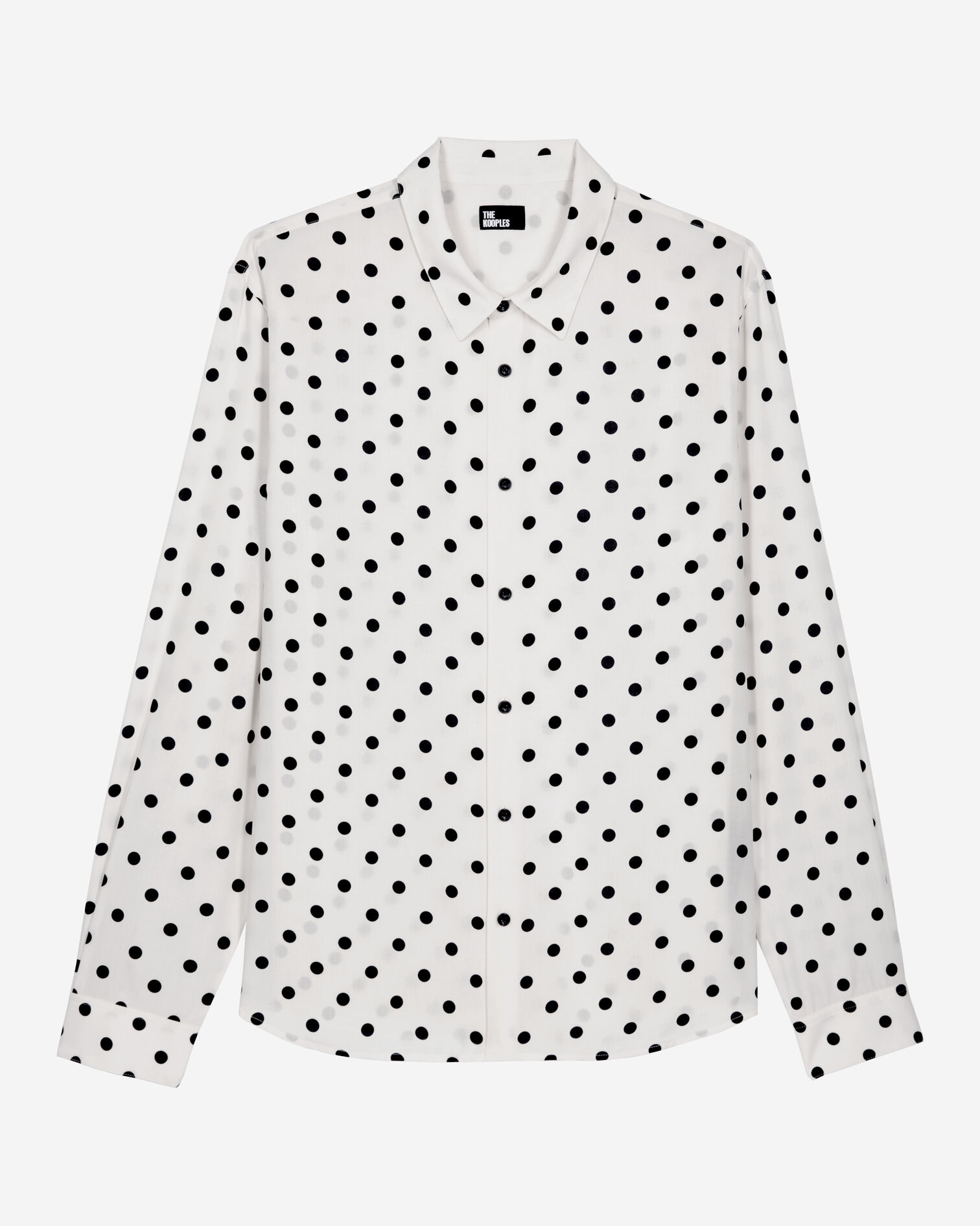 Chemise imprimée à pois blanche, WHITE / BLACK, hi-res image number null