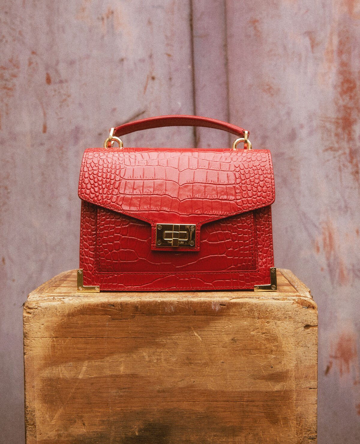Sac emily the cheap kooples rouge croco