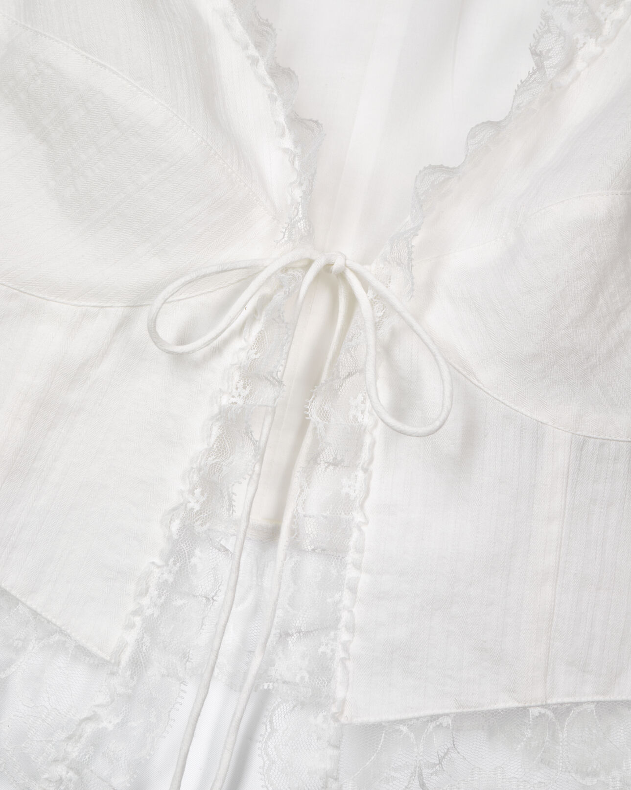 The Kooples WOMEN ECRU ecru sleeveless top with lace