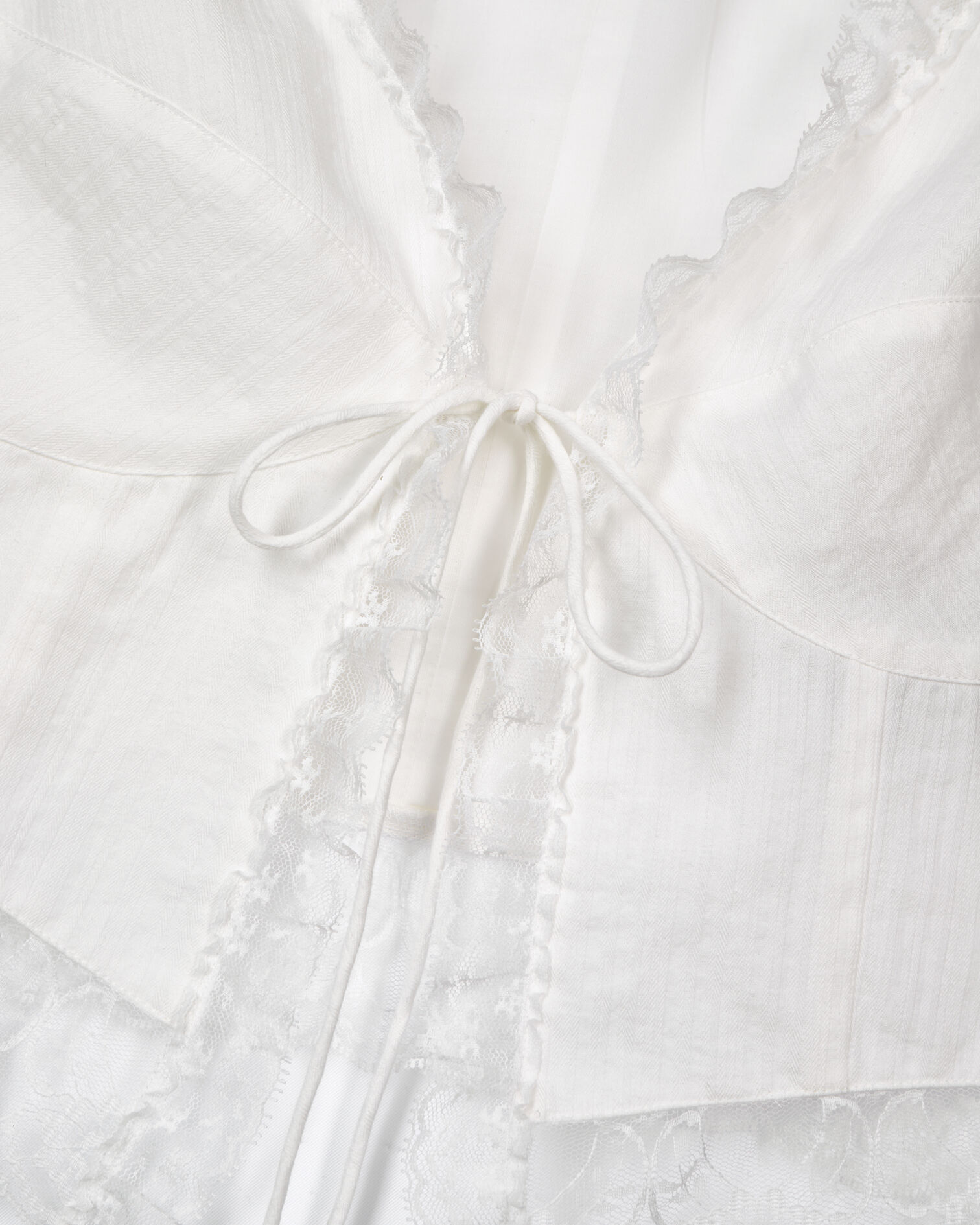Ecru sleeveless top with lace, ECRU, hi-res image number null
