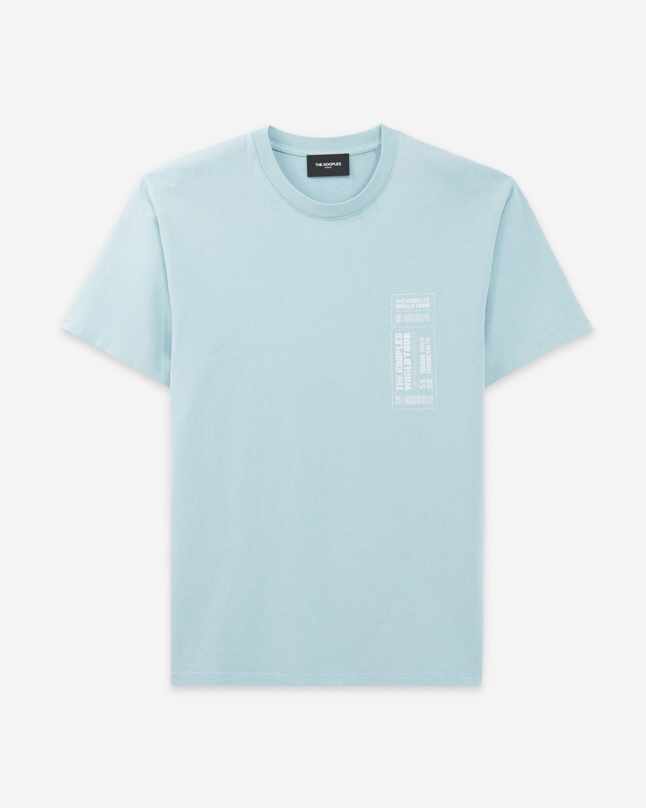 The Kooples HOMBRE BLUE SKY camiseta azul cielo algodón logotipo