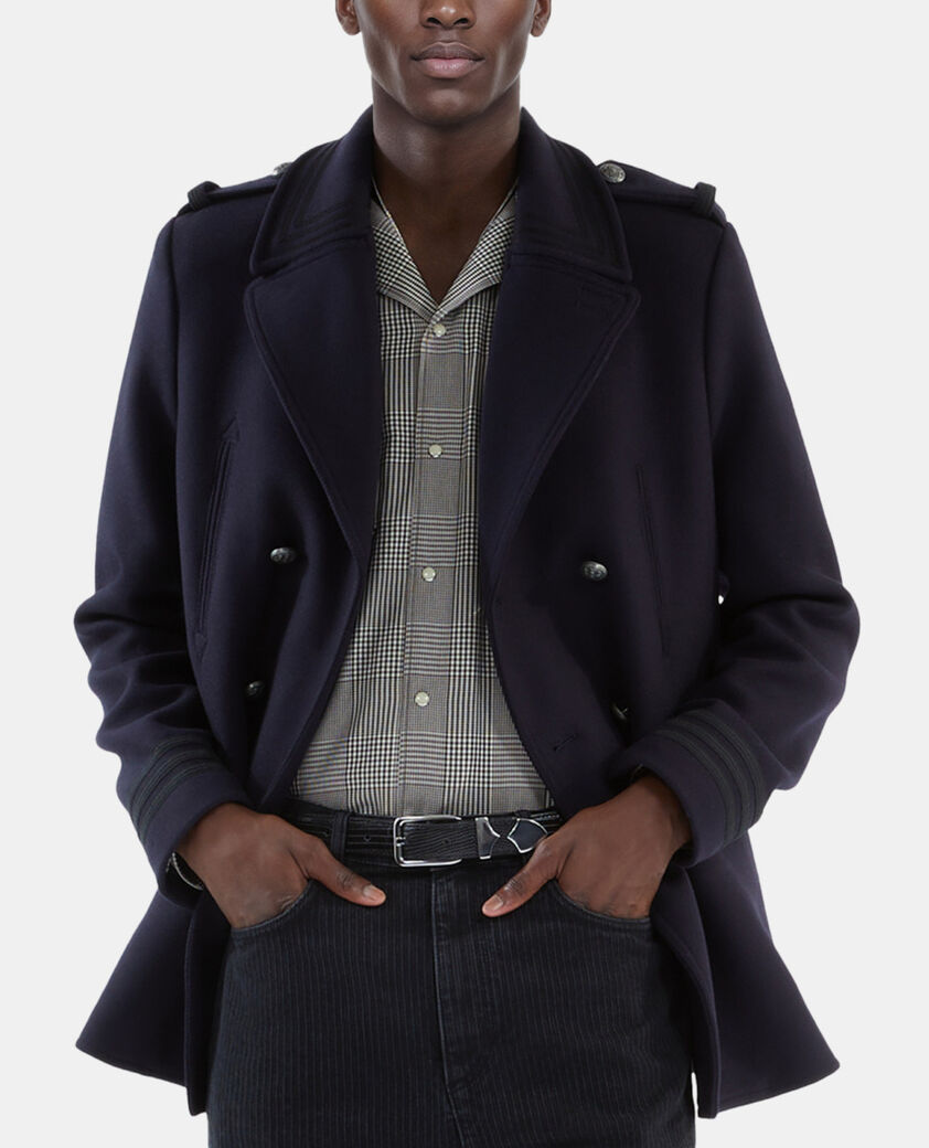 The Kooples HOMME DARK NAVY caban style officier bleu marine
