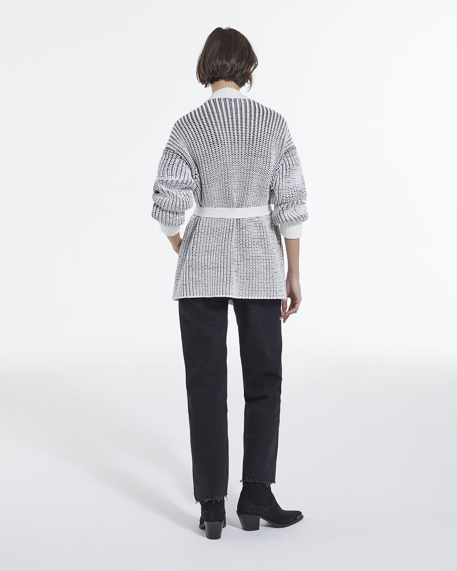 Cardigan long, NAVY-BEIGE, hi-res image number null