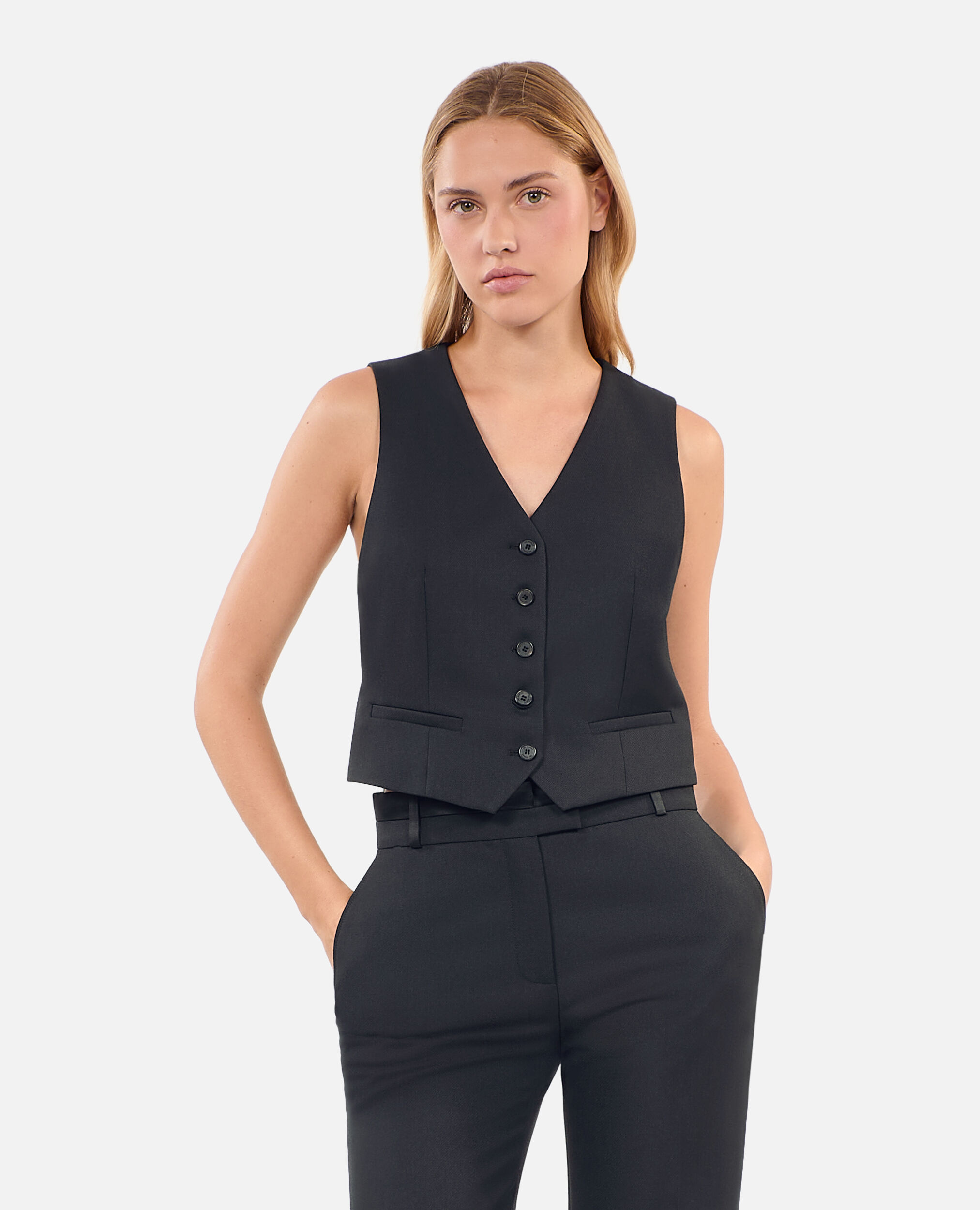 Black wool waistcoat online