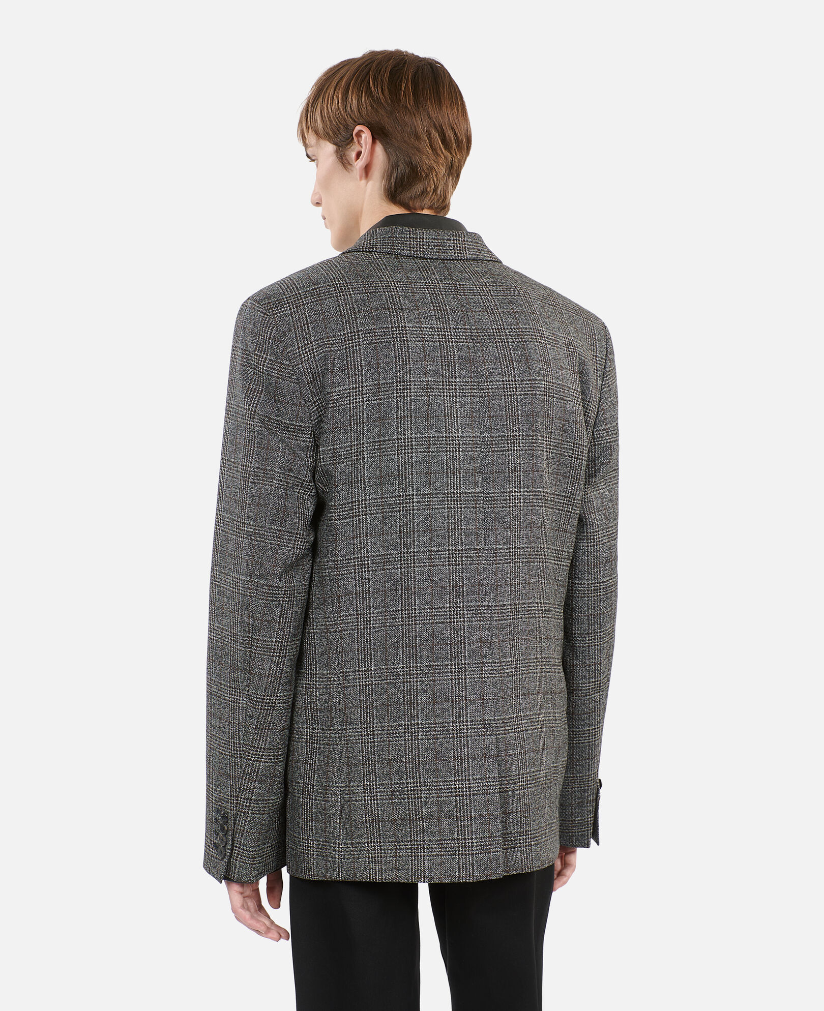 The Kooples HOMME BROWN / BLACK blazer en laine prince de galles