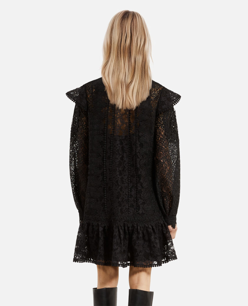 The Kooples WOMEN BLACK short black lace dress