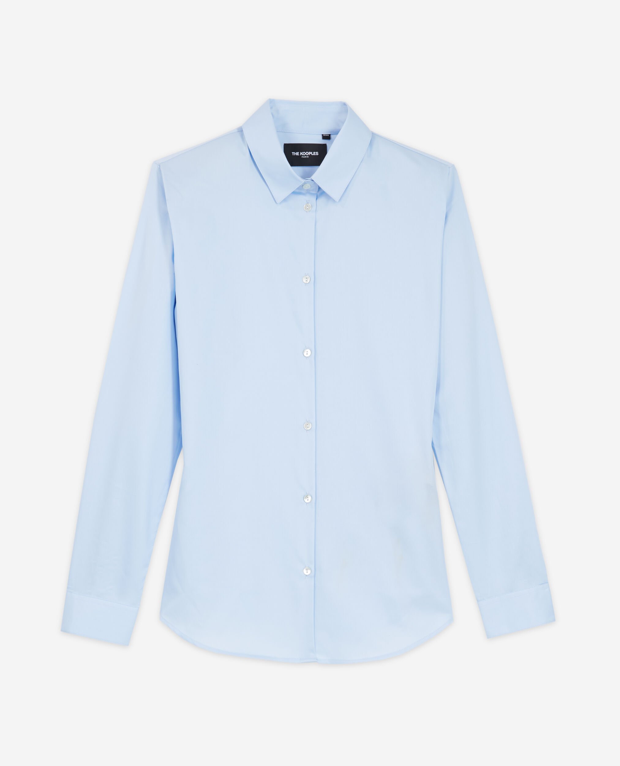 Chemise classique popeline stretch, BLUE, hi-res image number null
