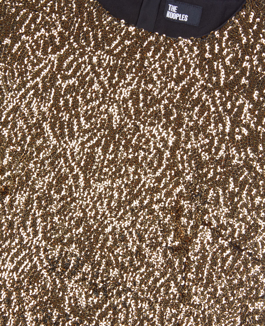 The Kooples F GOLD short dress with golden sequins