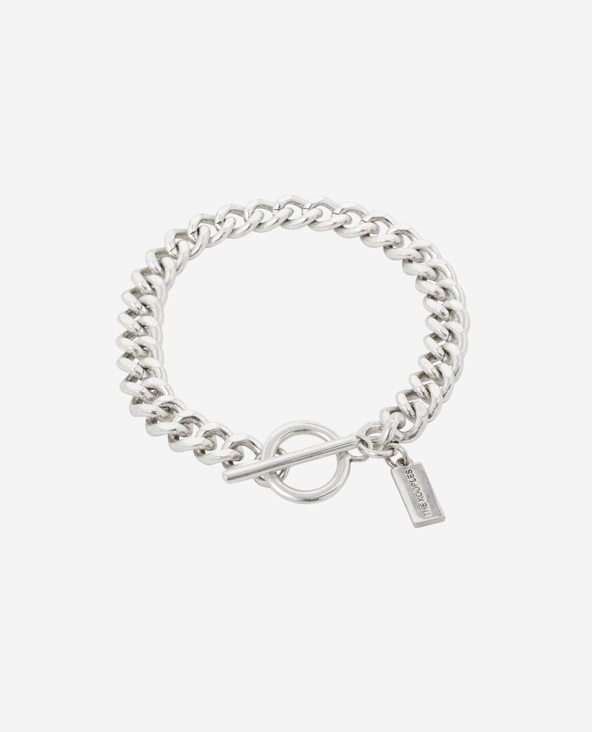The Kooples HOMME SILVER bracelet large en chaîne argenté