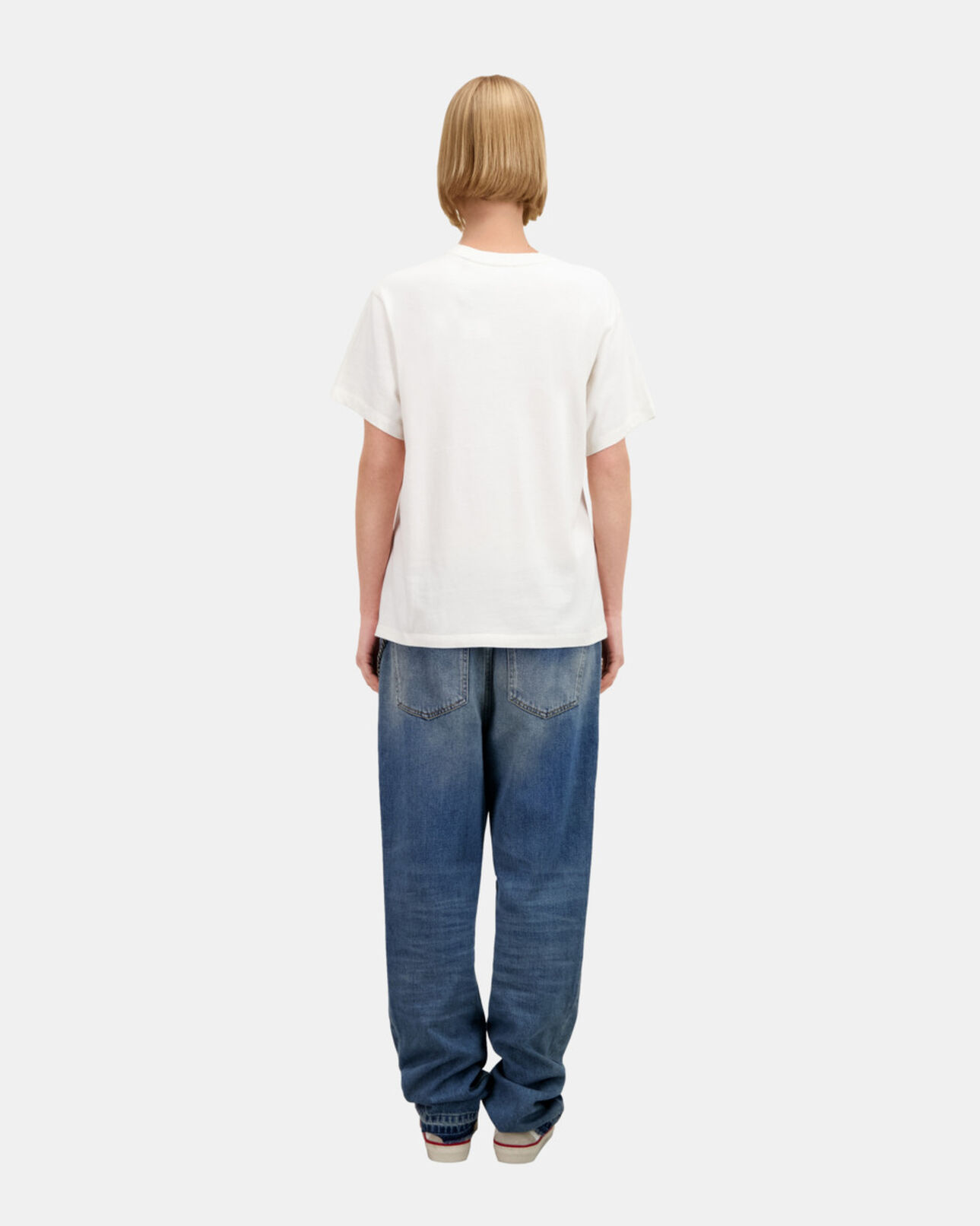 The Kooples FEMME ECRU t-shirt femme écru avec sérigraphie eagle