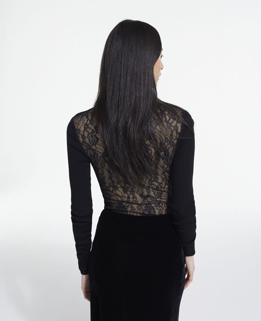 black wool sweater