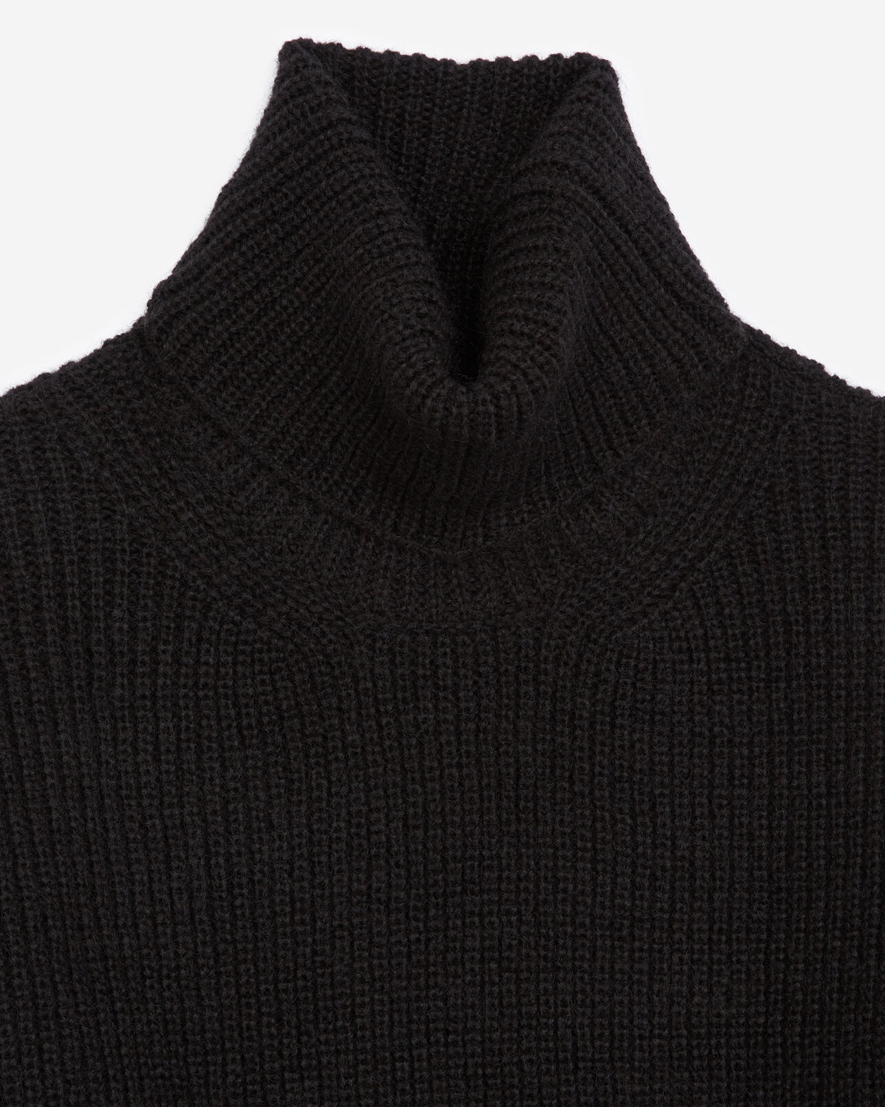 The Kooples WOMEN BLACK knit black turtleneck sweater