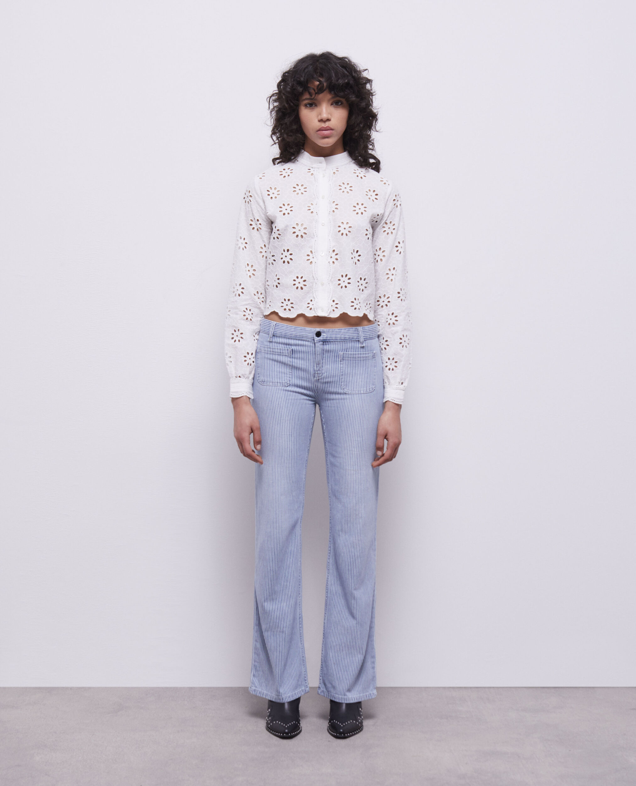 Blue jeans white stripe mens sale