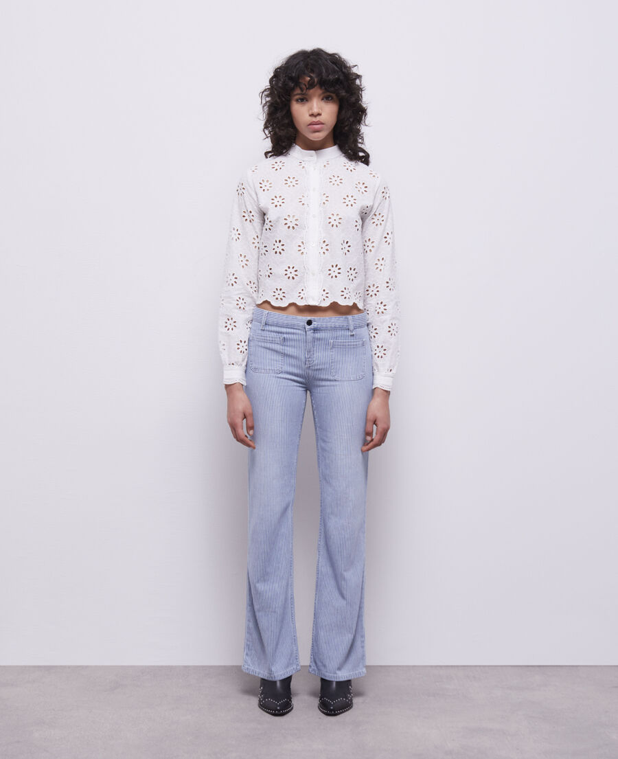 vaqueros rayas azules blancas