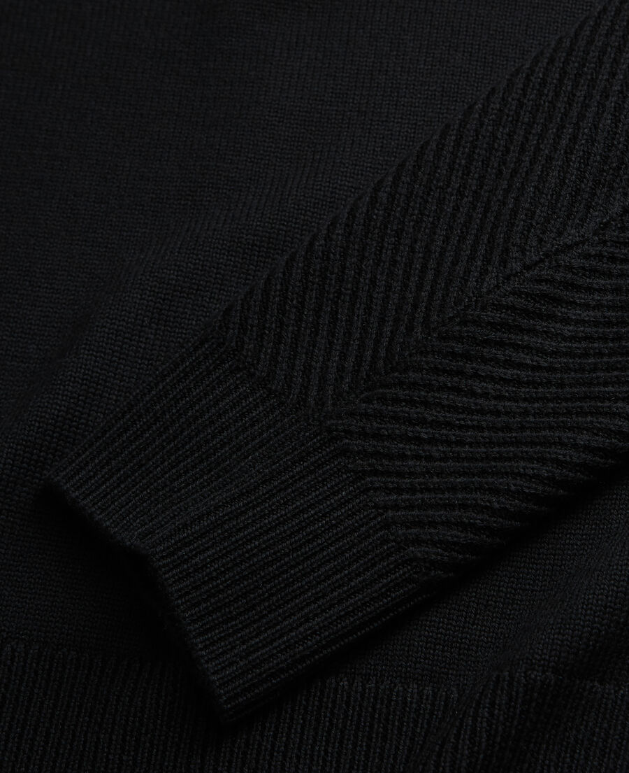 black wool sweater