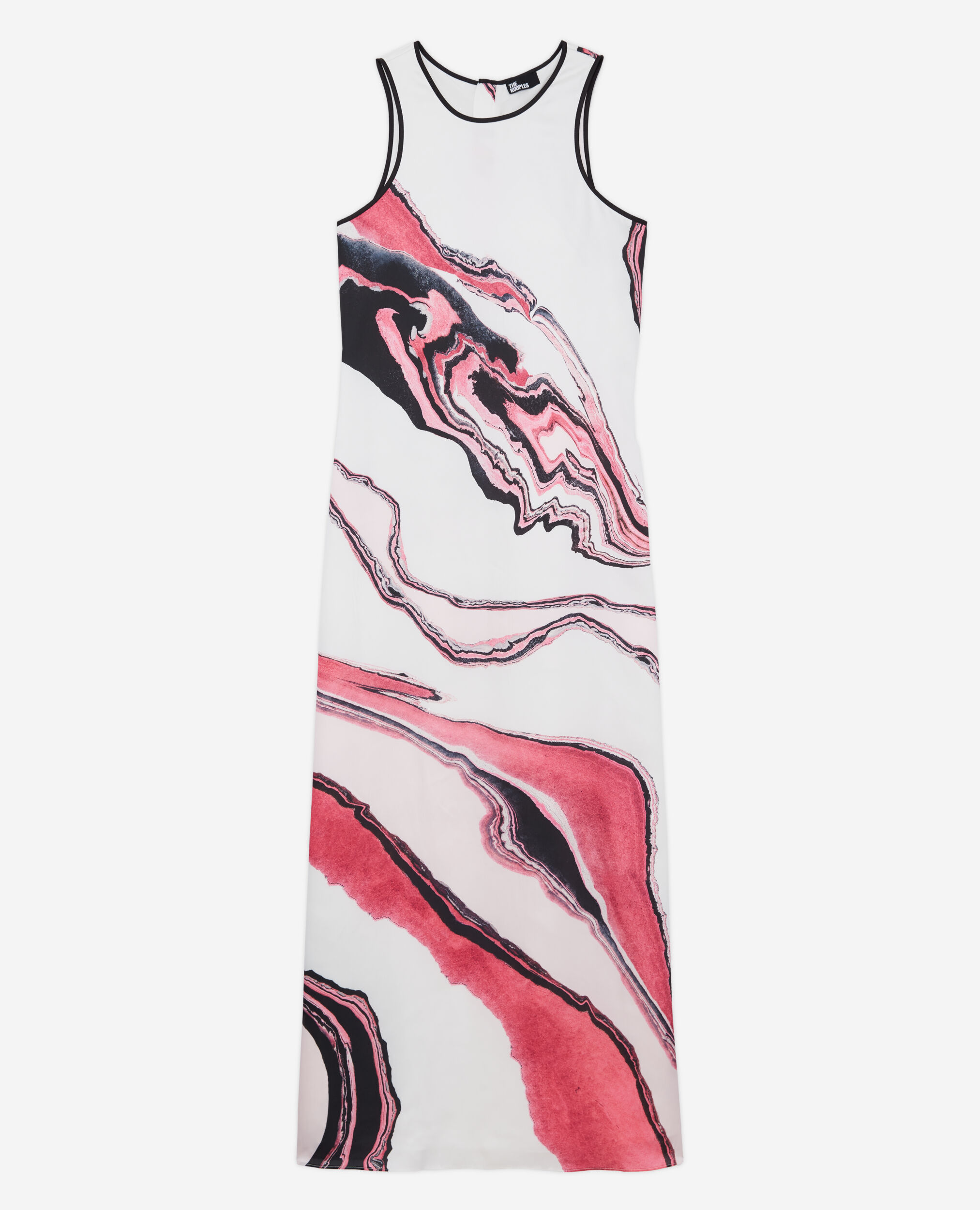 Printed long dress, WHITE PINK, hi-res image number null