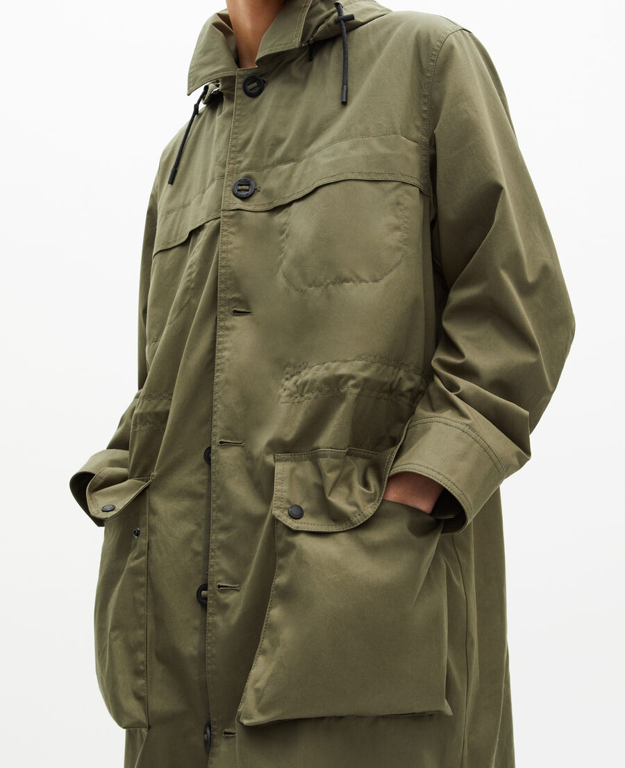 The Kooples HOMME KAKI parka à capuche kaki