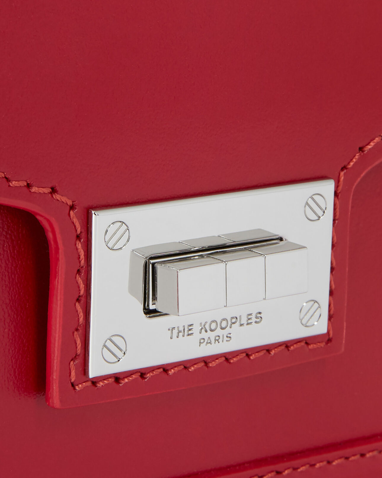 The Kooples WOMEN DARK CHERRY nano emily bag in red leather
