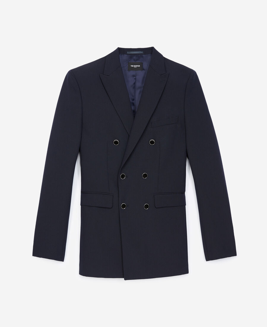 navy blue wool jacket