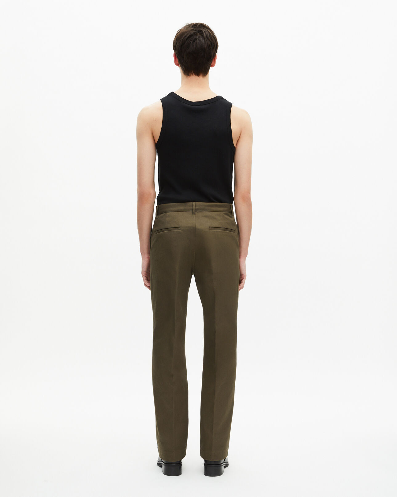 The Kooples MEN KAKI straight-leg khaki pants