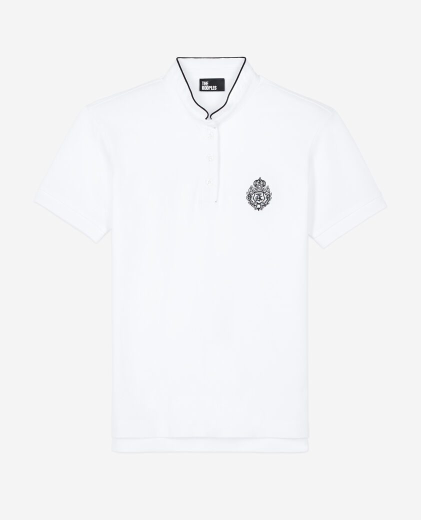 The Kooples FEMME WHITE polo en coton piqué blanc
