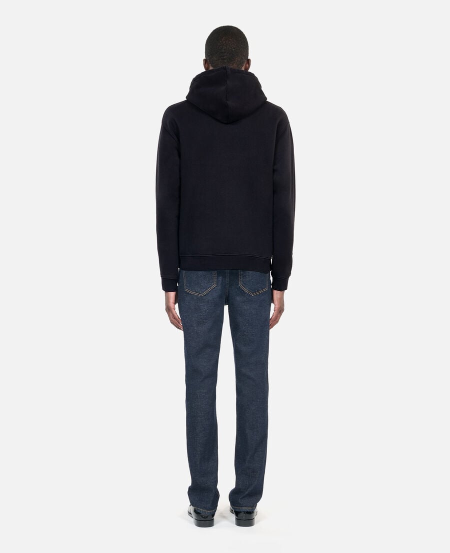 The Kooples HOMME BLACK sweatshirt à capuche logo noir