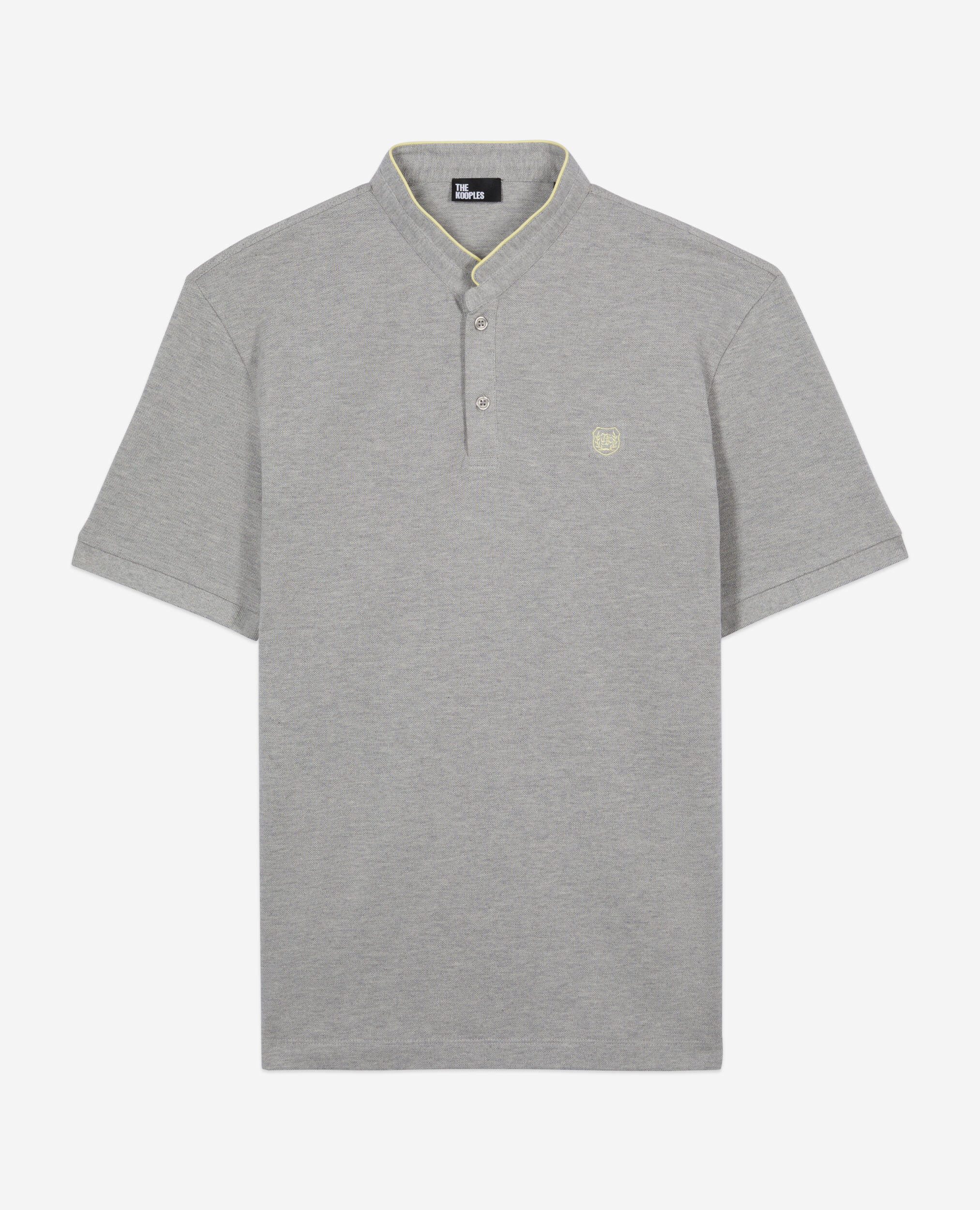 Polo en coton piqué gris, GREY YELLOW, hi-res image number null