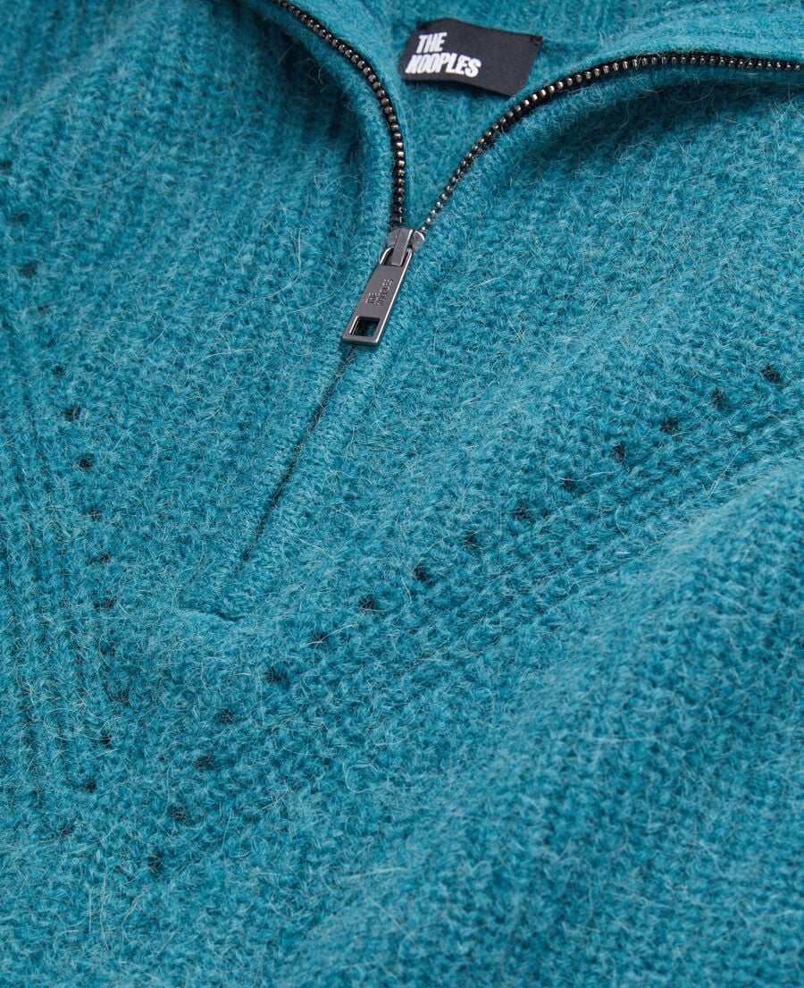 The Kooples FEMME BLUE PETROL pull bleu en laine mélangée
