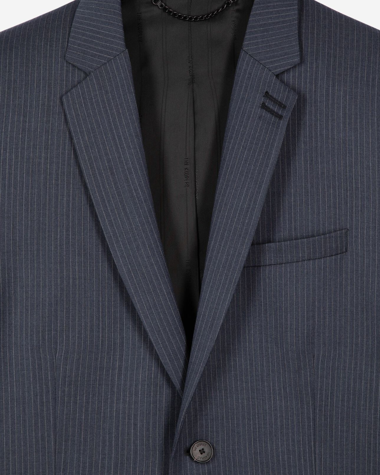 The Kooples MEN BLUE blue pinstripe suit jacket