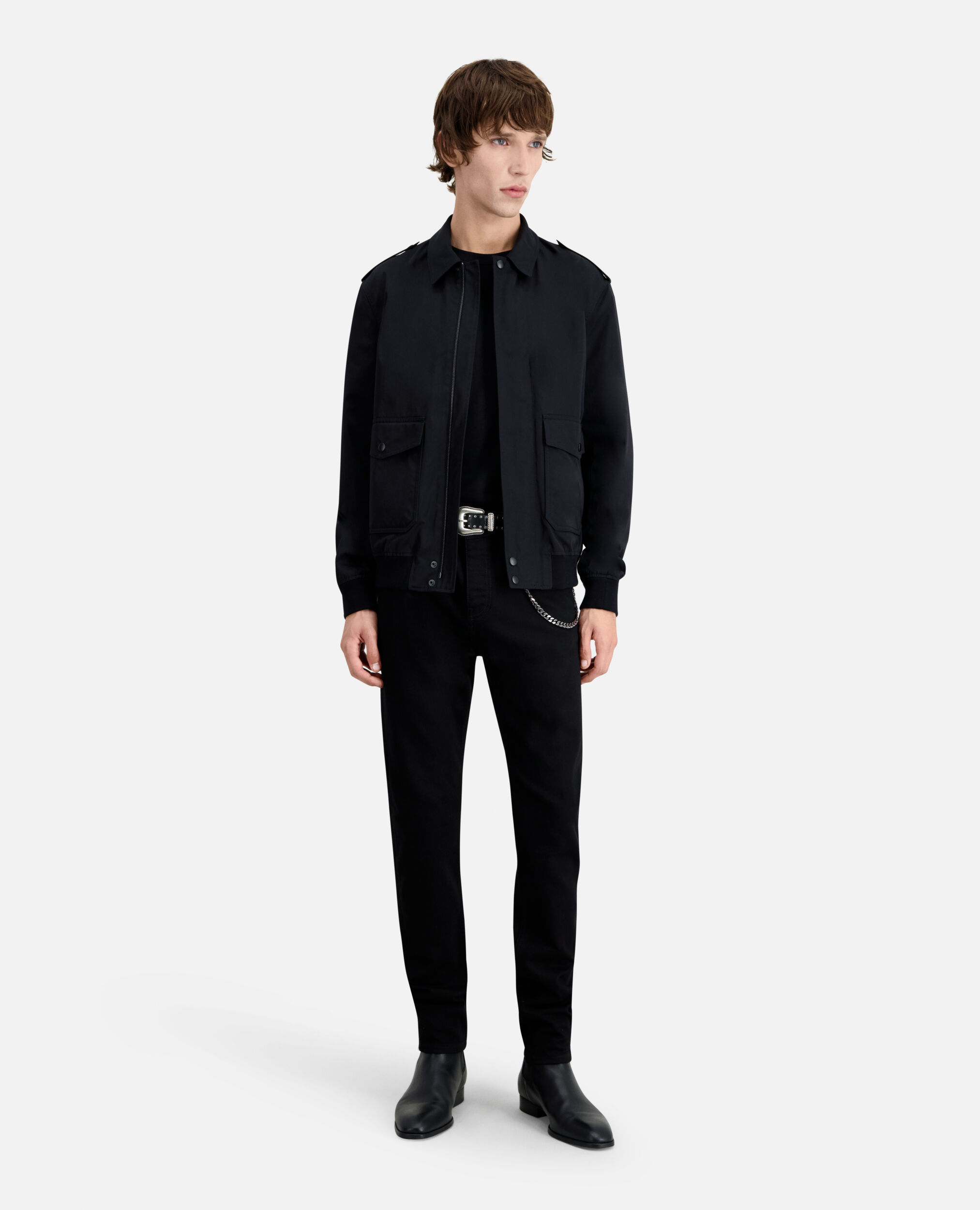 Black cotton jacket | The Kooples - UK