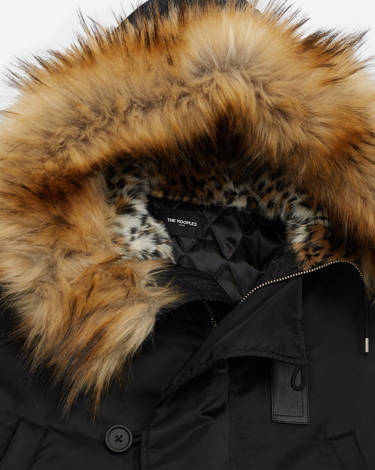 The Kooples WOMEN BLACK oversized black parka