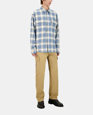 The Kooples HERREN BLUE GREY kariertes hemd