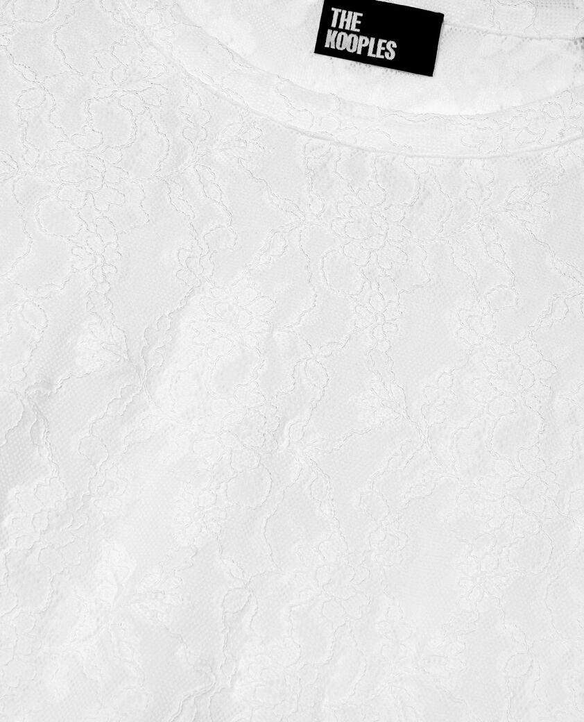 The Kooples MUJER ECRU top blanco crudo encaje