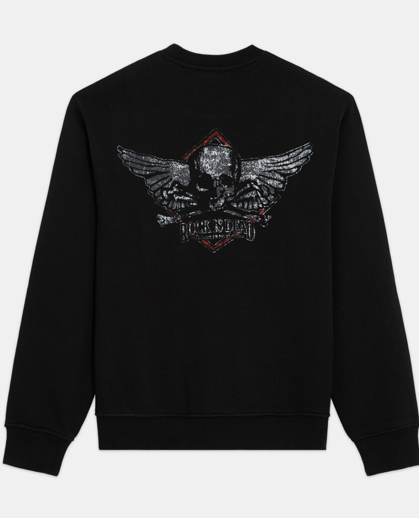 The Kooples FEMME BLACK WASHED sweat s&eacute;rigraphi&eacute; noir