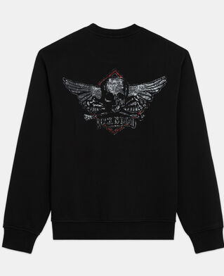 The Kooples FEMME BLACK WASHED sweat s&eacute;rigraphi&eacute; noir