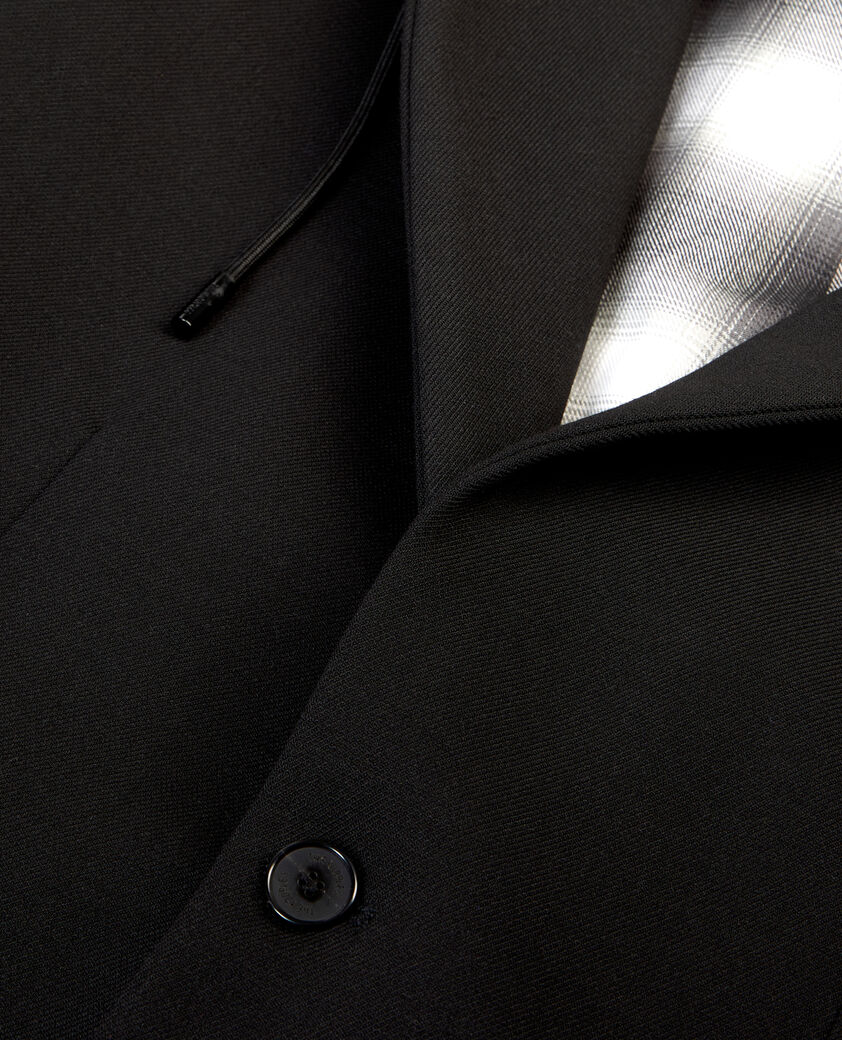 The Kooples HERREN BLACK schwarze jacke mit kapuze