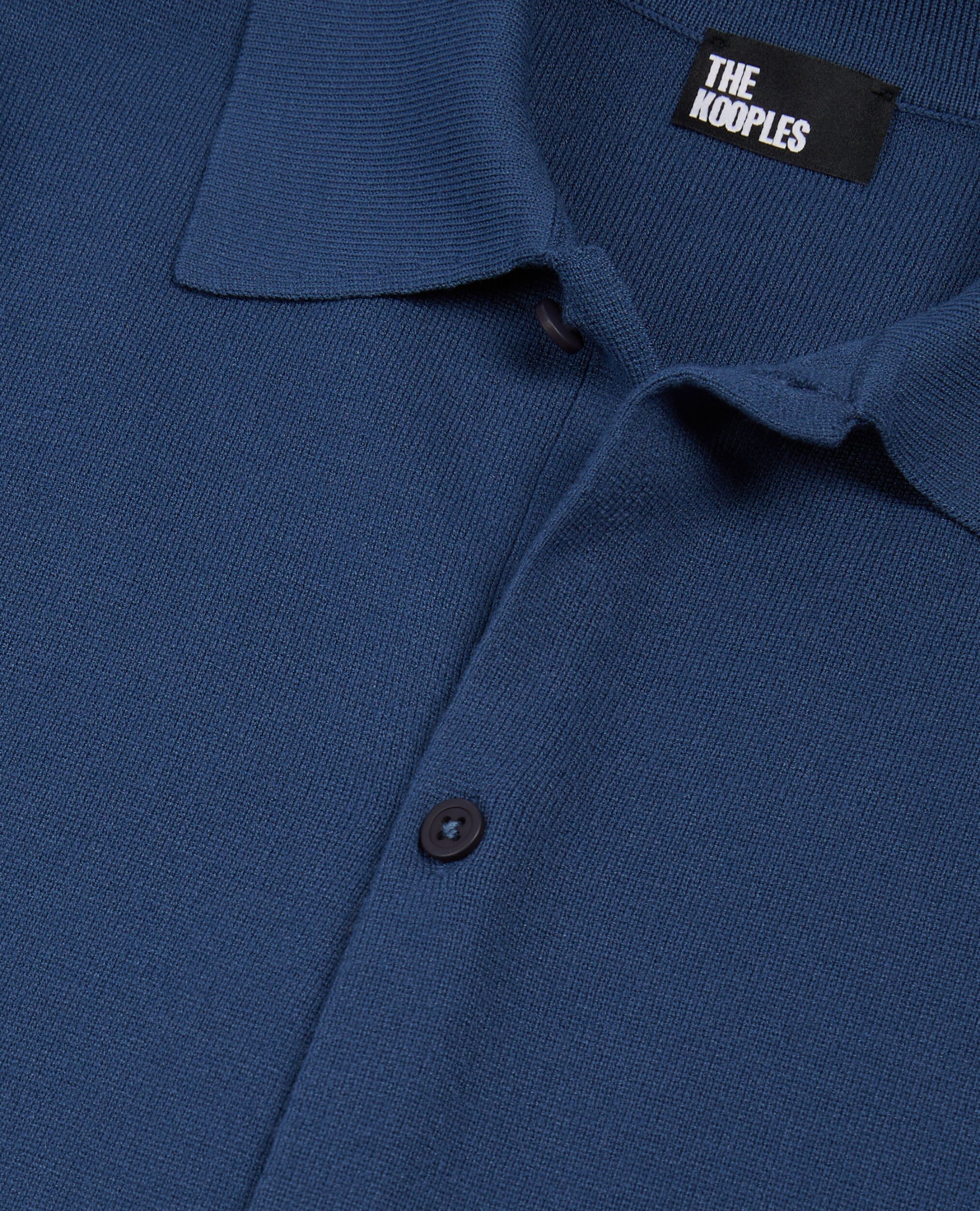 Blaues, kurzärmeliges Hemd aus Strick, MIDDLE NAVY, hi-res image number null