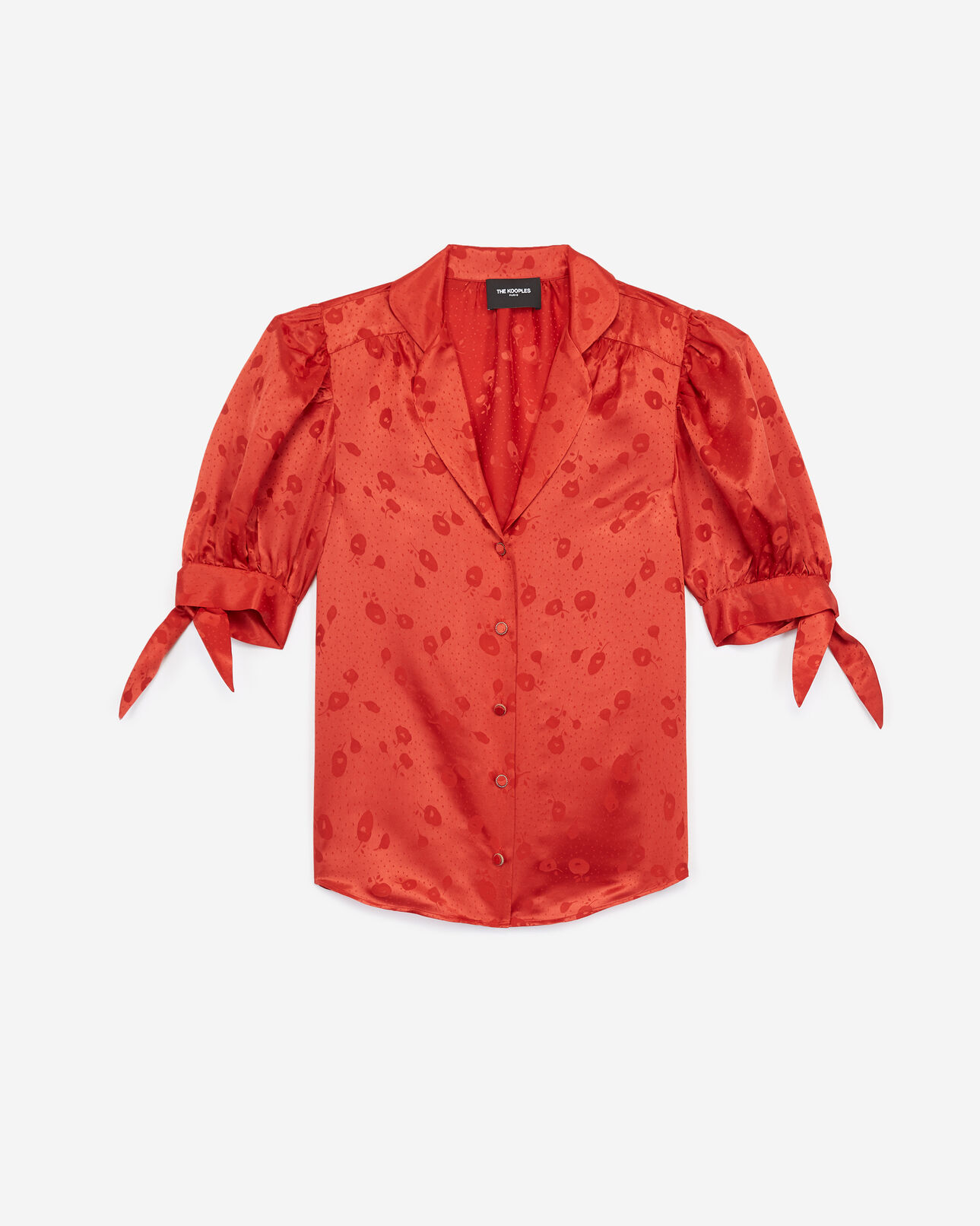 The Kooples DAMEN ROUILLE elegantes hemd mit kurzen ärmeln in orange