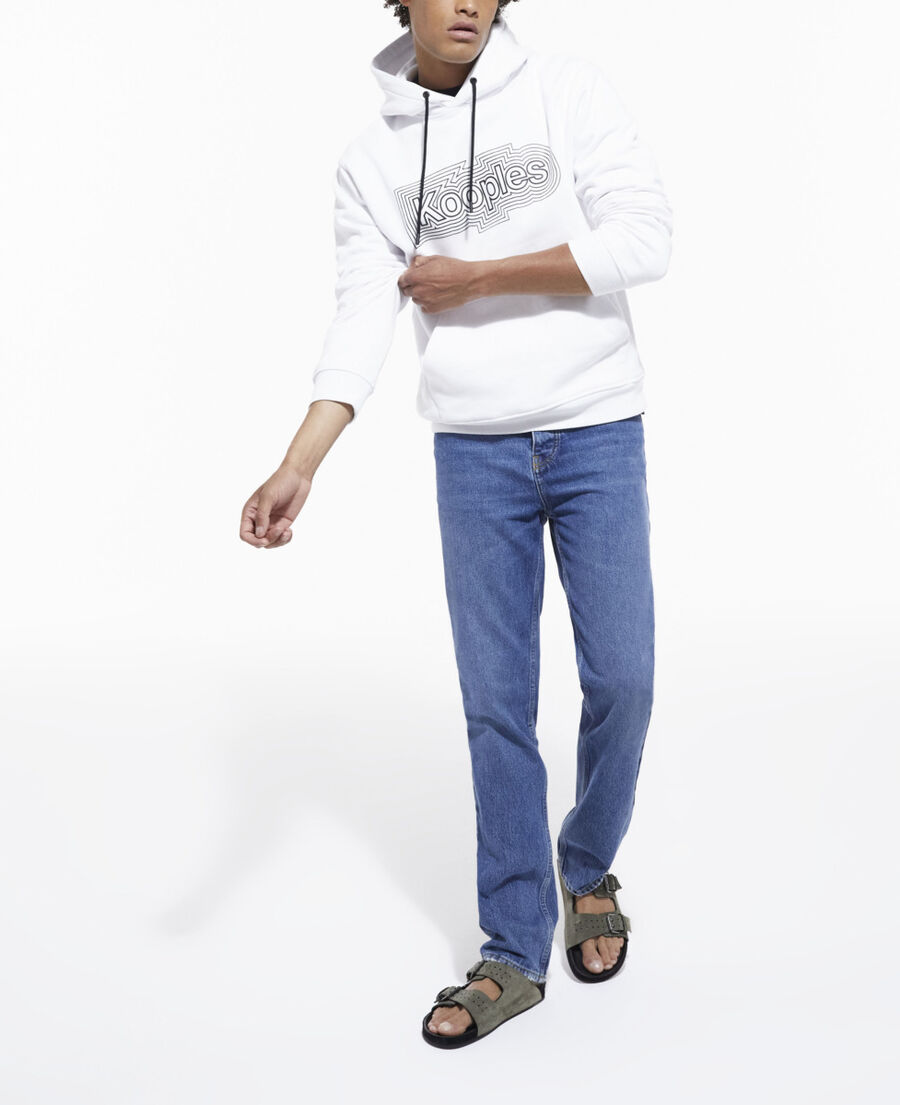Mediador Advertencia grandioso Sudadera serigrafiada blanco crudo | The Kooples
