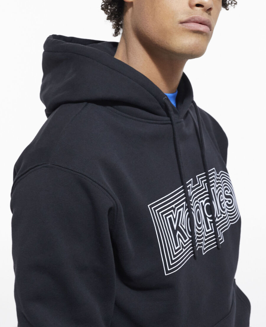 black sweatshirt with screen print