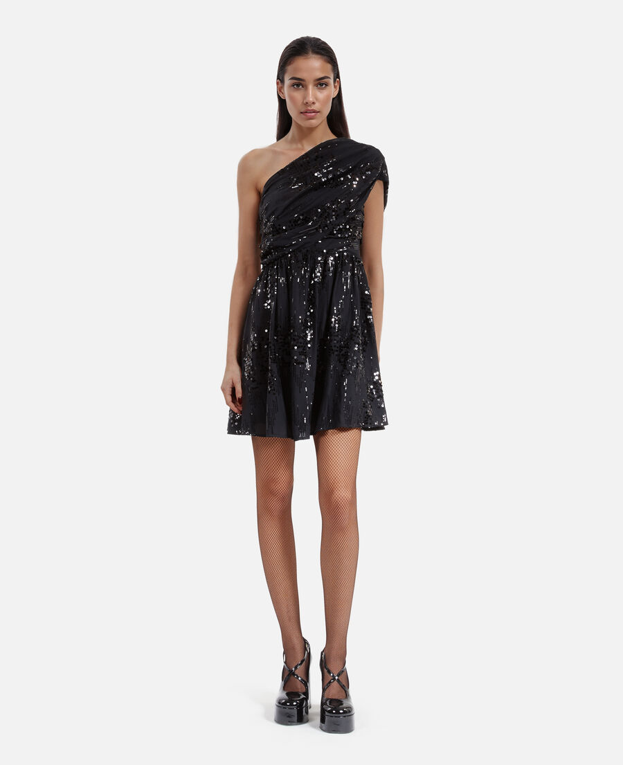 The Kooples WOMEN BLACK short black sequin dress