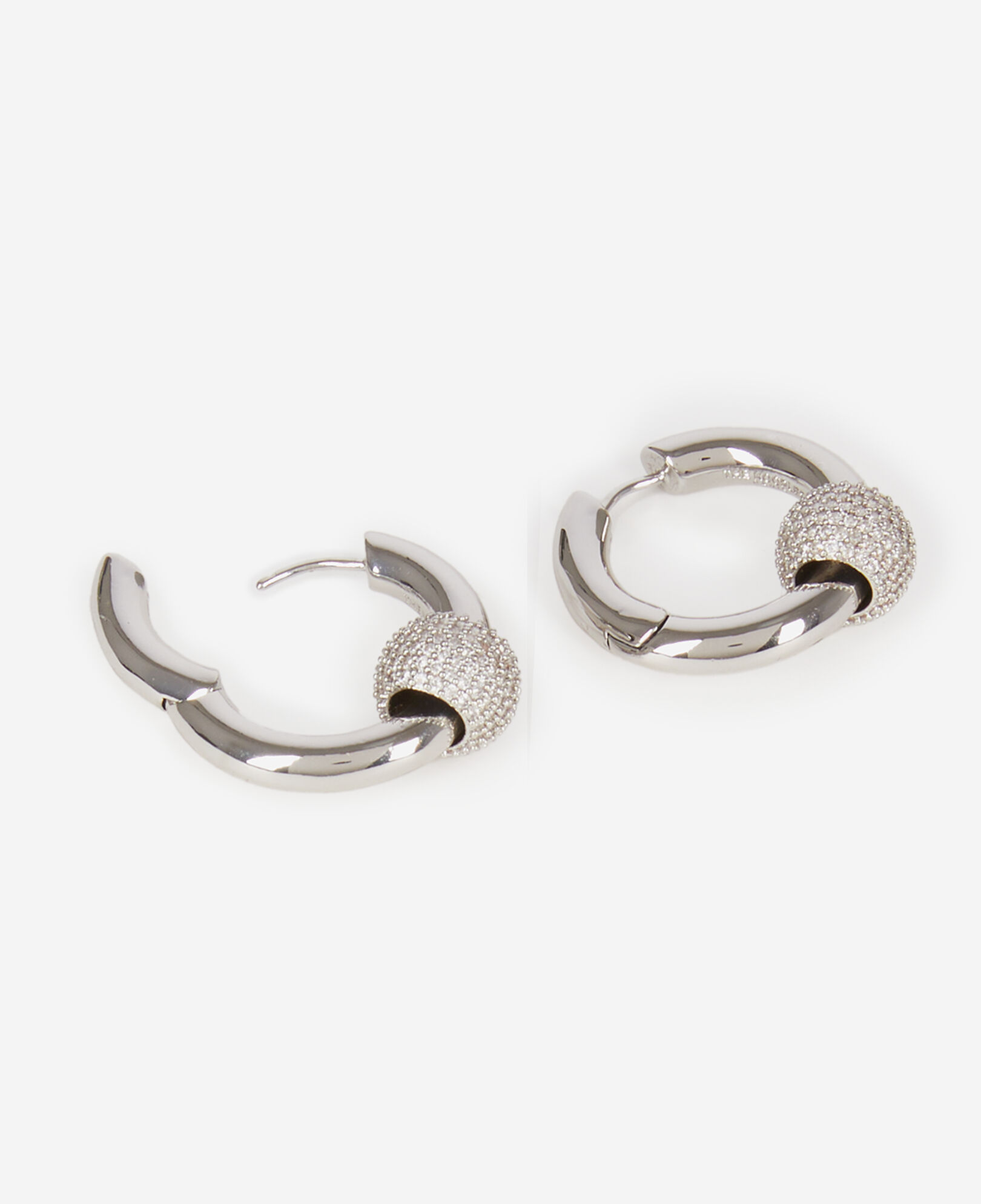 The Kooples DAMEN SILVER creolen aus silber und strasssteinen