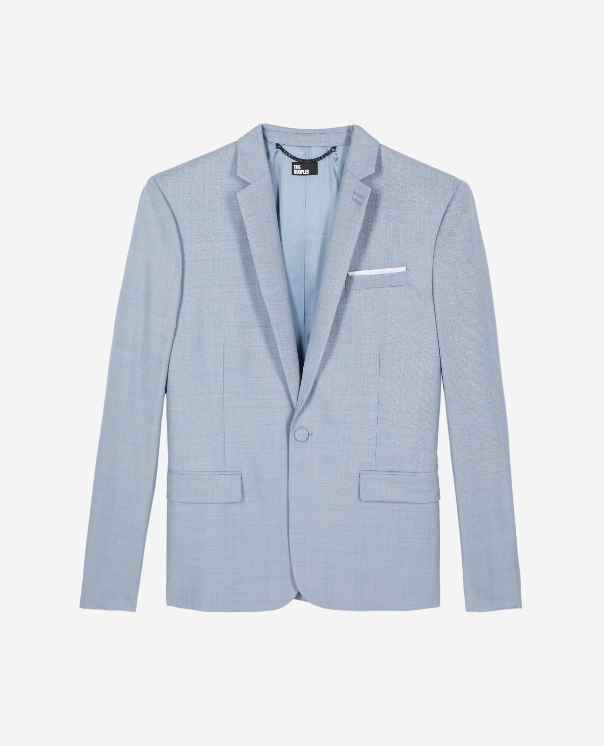 Chaqueta traje azul claro lana, BLUE, hi-res image number null