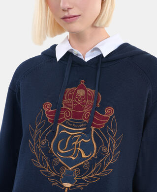The Kooples WOMEN NAVY navy blue hooded sweater 