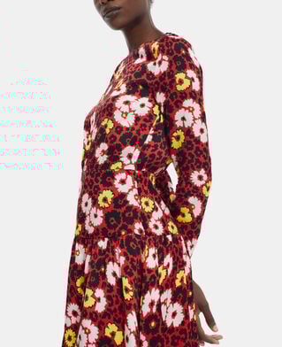 The Kooples FEMME RED / YELLOW robe courte imprimé fleuri