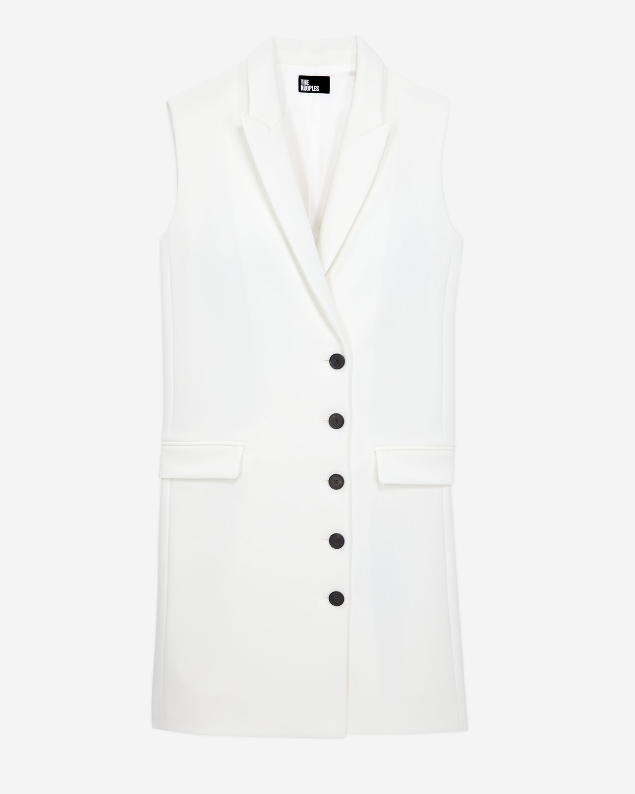 The Kooples DAMEN ECRU kurzes, weißes aus kreppkleid