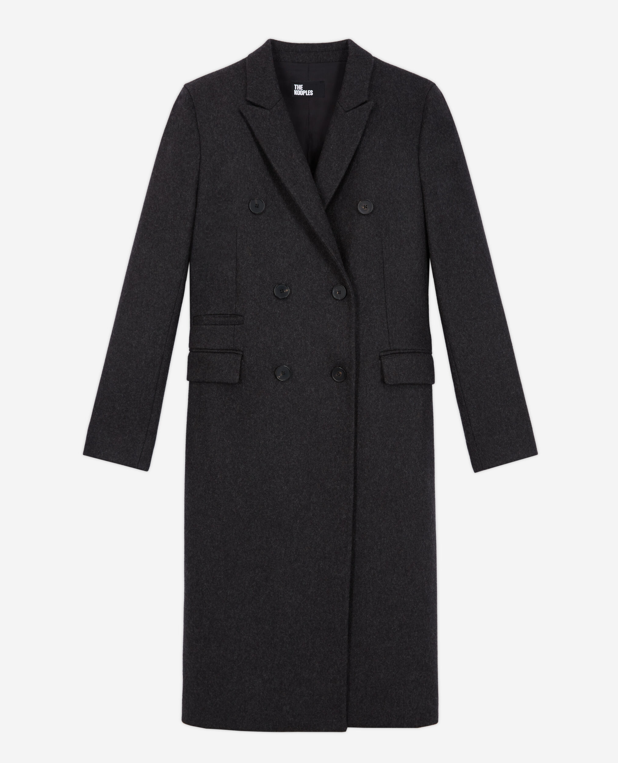 Gray wool coat, GREY, hi-res image number null